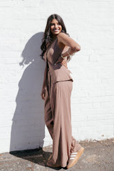 Caitlin Pant Set - Brown